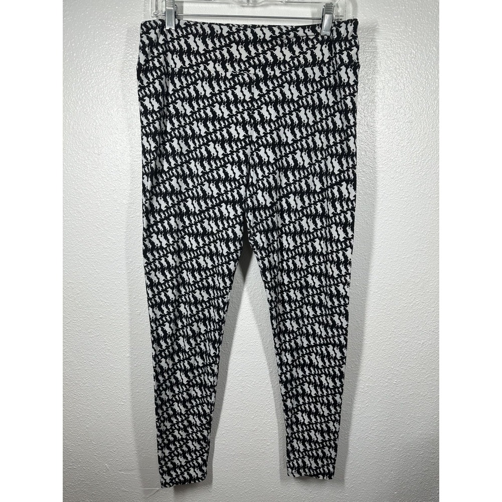 LuLaRoe Leggings Womens T/C Black White Unicorn Print Stretch Soft Pants